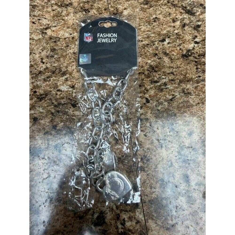 NFL Indianapolis Colts Charm Bracelet Silver Tone Aminco New Sealed Licensed